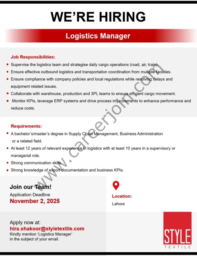 Style Textile Pvt Ltd Jobs Logistics Manager 4 Style Textile 768x997 1