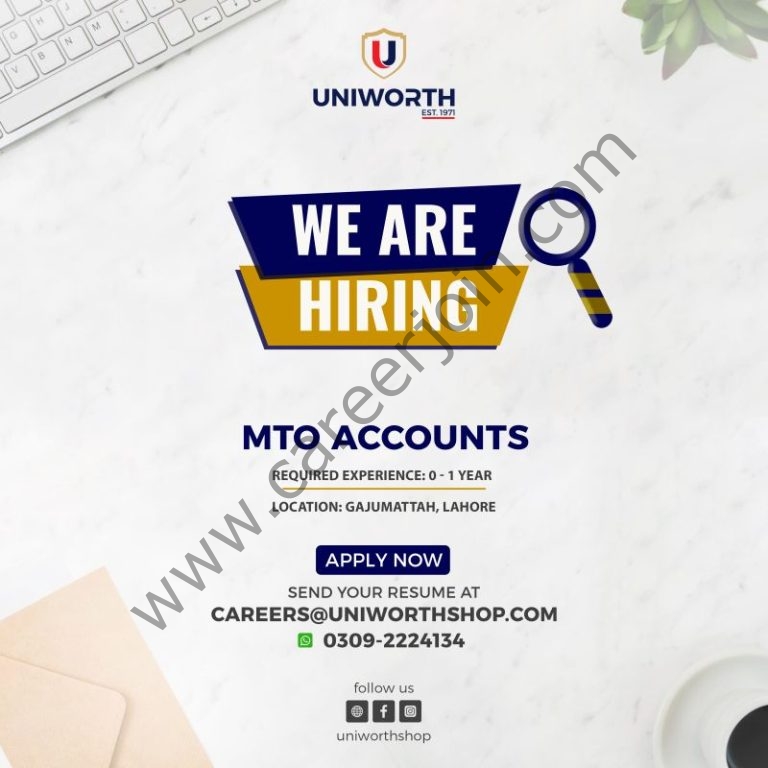 Uniworth Shop Jobs MTO Accounts 4 UNiworth 1 768x768 1