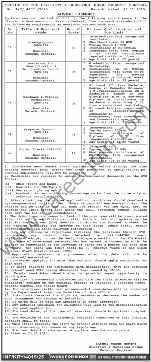 District Sessions Court Jobs 07 December 2025 Dawn 502x1200 1