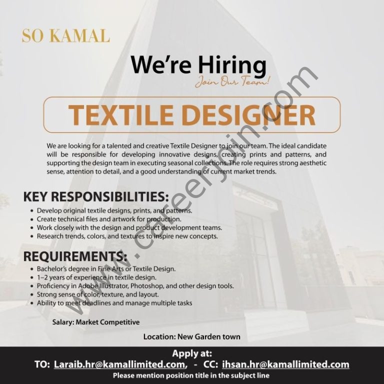 So Kamal Jobs December 2025 5 Kamal Limited 1 768x768 1