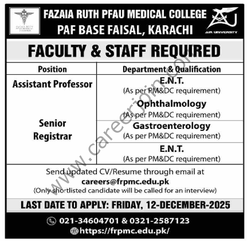 PAF Base Faisal Karachi Jobs 30 November 2025 Dawn