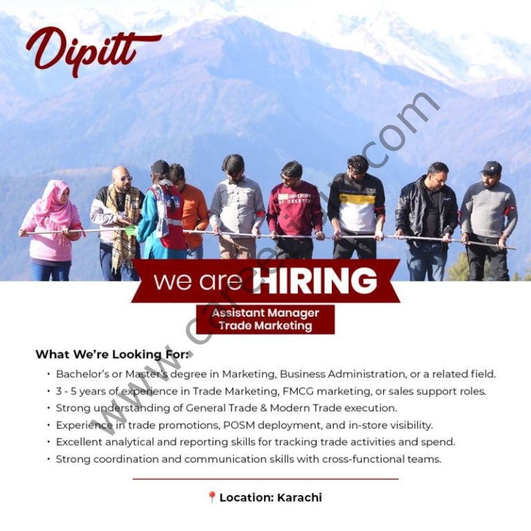 DIPITT Pakistan Jobs Assistant Manager Trade Marketing 4 Dipitt 768x768 1