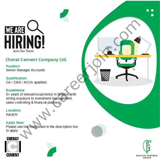 Cherat Cement Pvt Ltd Jobs Senior Manager Accounts 4 Cherat Cement