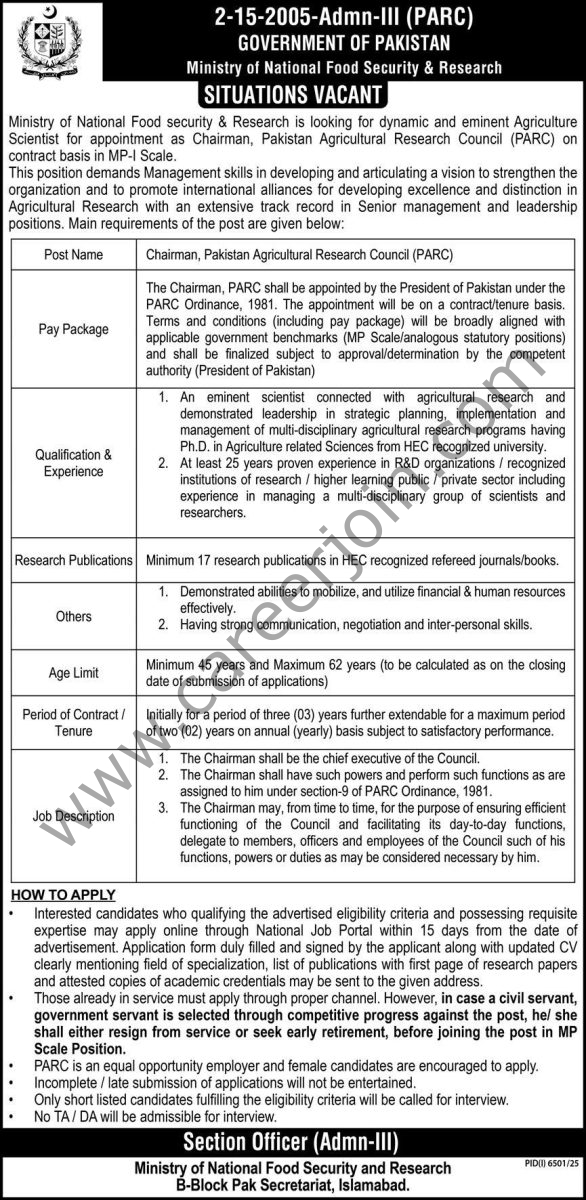 Ministry of National Food Security & Research Jobs Chairman 4 Ministry of National Food Security Research Jobs 11 February 2026 Dawn 586x1200 1