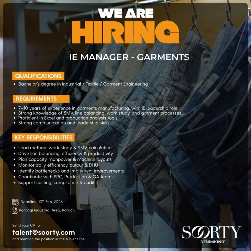 Soorty Enterprises Jobs IE Manager 4 SOORTY