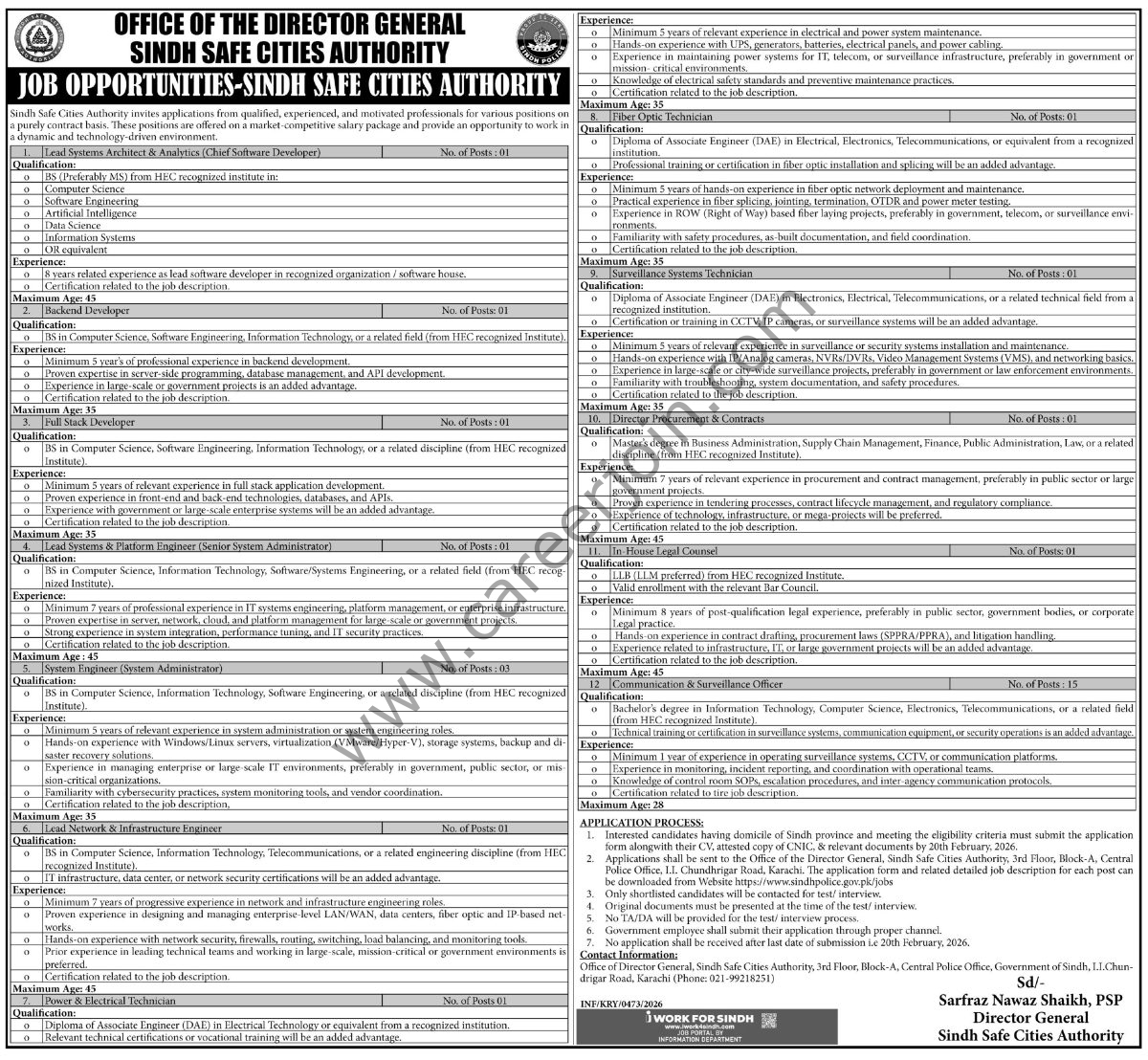 Sindh Safe Cities Authority SSCA Jobs 11 February 2026 Express Tribune 1200x1108 1